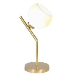 Clearance Giovanni Battista Tischleuchte TRIVIA Echt-Messing Glas Premium Design