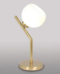 Clearance Giovanni Battista Tischleuchte TRIVIA Echt-Messing Glas Premium Design