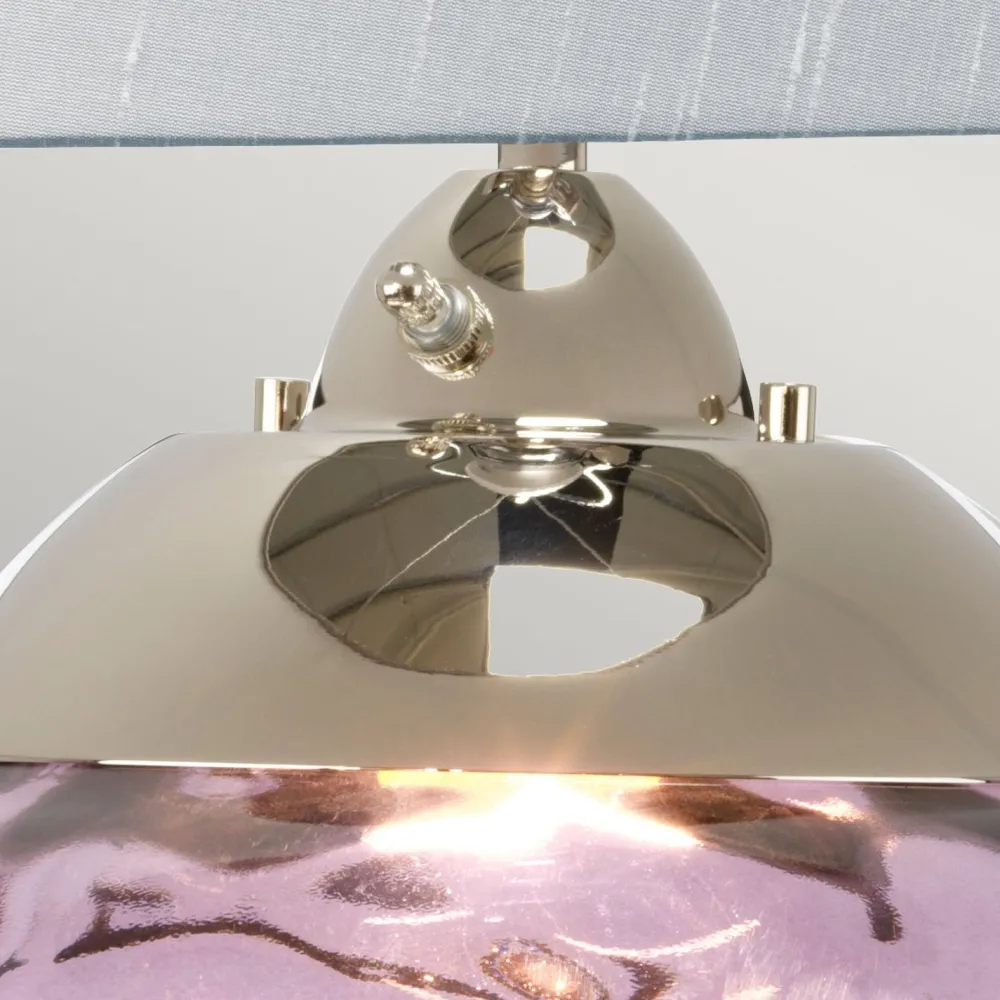 Sale Elstead Tischleuchte Violett Silber 71,5 cm E27 beleuchteter Fuß LED GU10