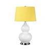 Best Elstead Tischleuchte Weiß Gelb Keramik Stoff E27 64 cm Retro WINTA