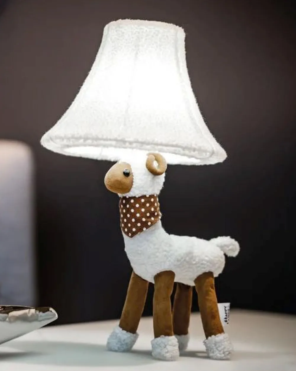 New Happy Lamps Tischleuchte Weiß Schaf 48 cm inkl. LED Kinderzimmer