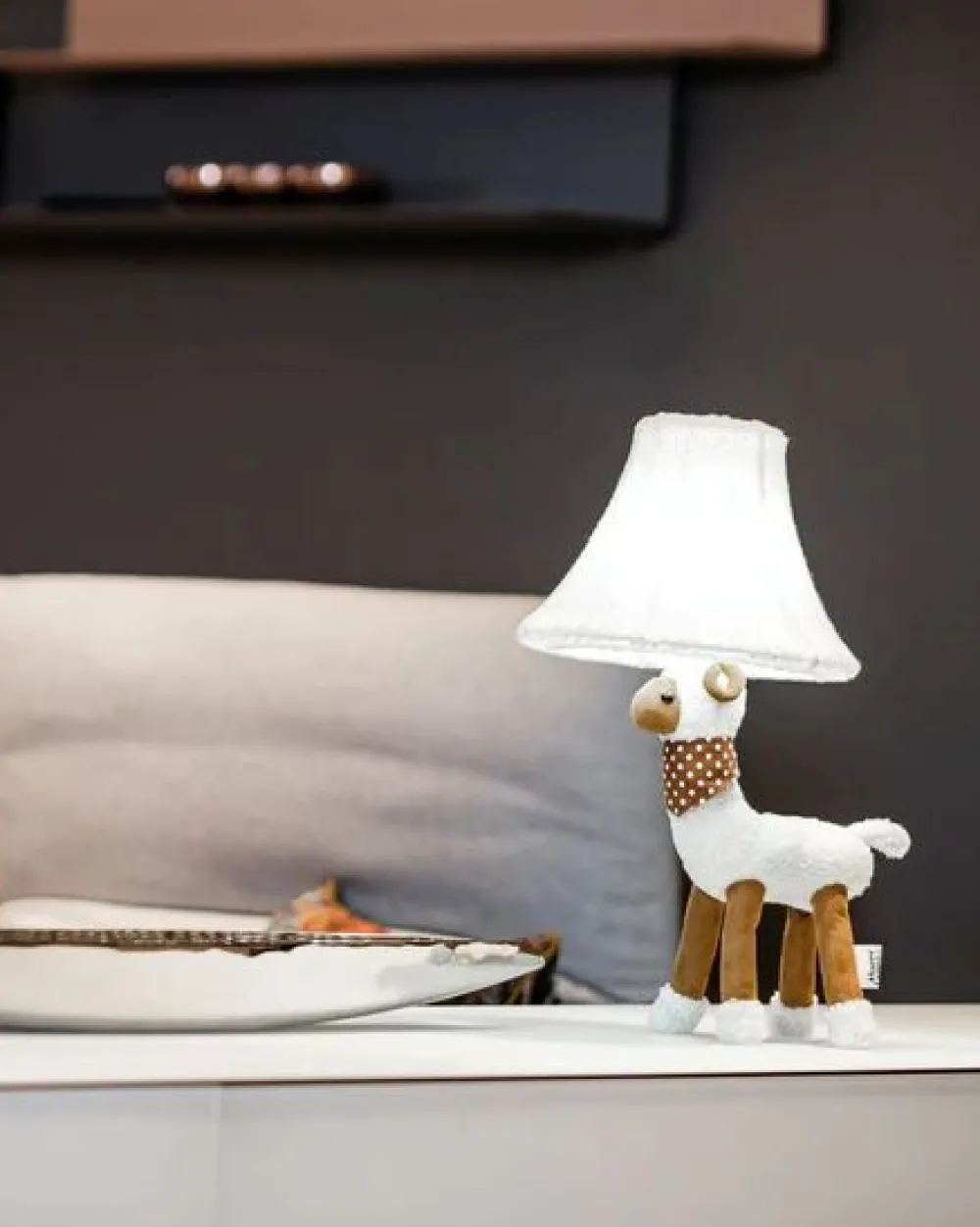 New Happy Lamps Tischleuchte Weiß Schaf 48 cm inkl. LED Kinderzimmer