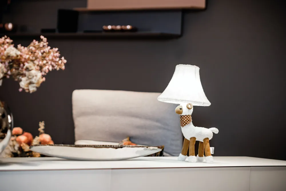 New Happy Lamps Tischleuchte Weiß Schaf 48 cm inkl. LED Kinderzimmer