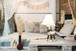 New Happy Lamps Tischleuchte Weiß Schaf 48 cm inkl. LED Kinderzimmer