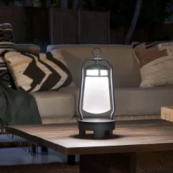 Elstead Tragbare LED Außenleuchte Smart Home mit Lautsprecher