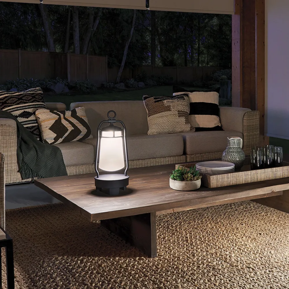 Elstead Tragbare LED Außenleuchte Smart Home mit Lautsprecher