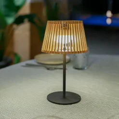 Sale Newgarden Tragbare LED Tischleuchte Solar Holz Metall 36 cm IP54 2700K