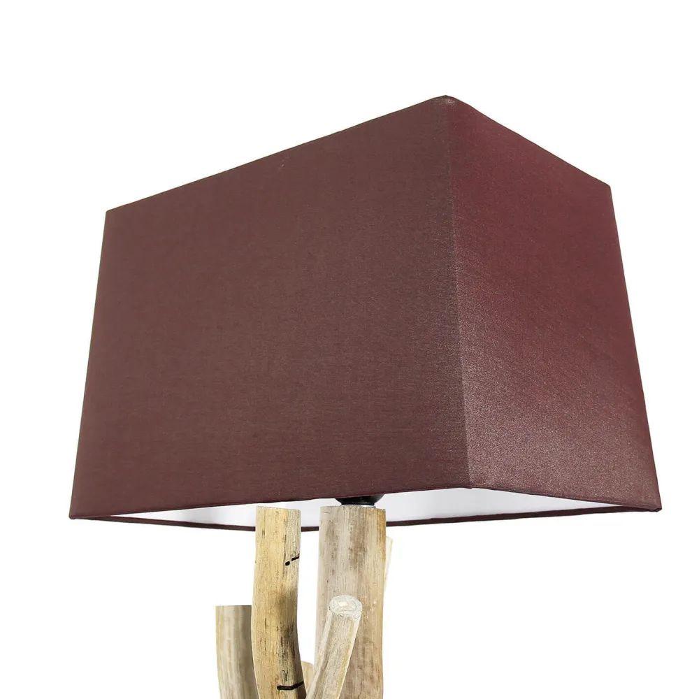 Suna Living Treibholz Lampe Wand Stoff Schirm Handarbeit SURIN* Stofflampen|Holzlampen