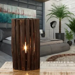 Suna Living Treibholz Tischlampe 31 cm dekorativ