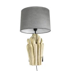 New Suna Living Treibholz Wandleuchte Stoffschirm Handarbeit Wohnzimmer
