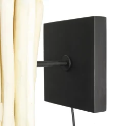 New Suna Living Treibholz Wandleuchte Stoffschirm Handarbeit Wohnzimmer