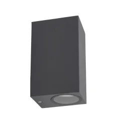 Online TK Lighting Up Down Außenlampe Wand IP44 Metall Grau H:15,1 cm GU10