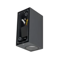 Online TK Lighting Up Down Außenlampe Wand IP44 Metall Grau H:15,1 cm GU10