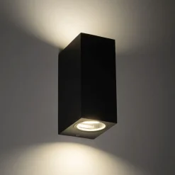 Online TK Lighting Up Down Außenlampe Wand IP44 Metall Grau H:15,1 cm GU10