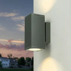 Online SU-MA Up Down Außenleuchte Anthrazit Aluminium IP54