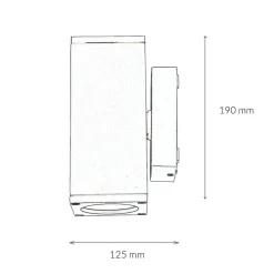 Online SU-MA Up Down Außenleuchte Anthrazit Aluminium IP54