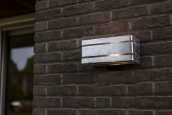 Eco-Light Up Down Außenleuchte Metall in Zink 25 cm IP54 GU10* Metall Lampen|Außenwandleuchten