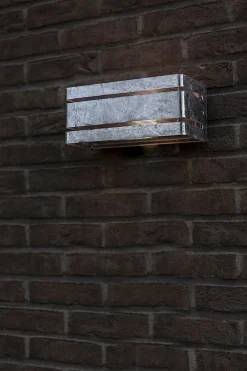 Eco-Light Up Down Außenleuchte Metall in Zink 25 cm IP54 GU10* Metall Lampen|Außenwandleuchten