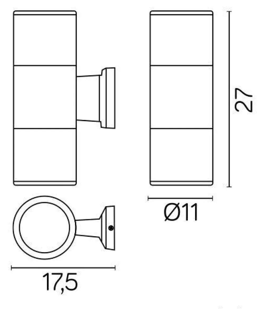 SU-MA Up Down Außenleuchte Wand IP54 Modern ONTARIO* Außenwandleuchten|Metall Lampen