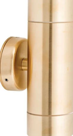 Discount Lido Up Down Lampe Messing IP54 wetterfest GU10 Fassade