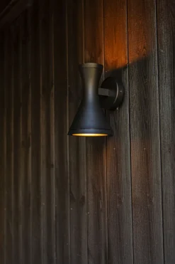 Eco-Light Up Down Wandlampe Aluminium Schwarz GU10 IP44 blendarm* Metall Lampen|Moderne Außenleuchten