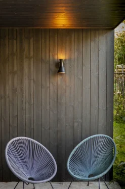 Eco-Light Up Down Wandlampe Aluminium Schwarz GU10 IP44 blendarm* Metall Lampen|Moderne Außenleuchten