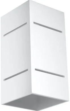 Sollux Up Down Wandlampe ARRIA Weiß Aluminium eckig G9 Flur* Wandleuchten|Flurlampen