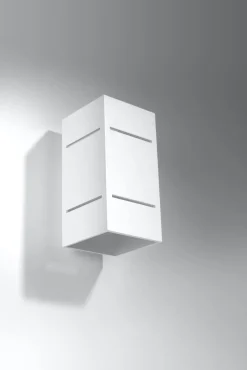 Sollux Up Down Wandlampe ARRIA Weiß Aluminium eckig G9 Flur* Wandleuchten|Flurlampen