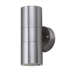 Clearance Searchlight Up Down Wandlampe Außen Stahl IP44 GU10 H:16 cm 2-flmg