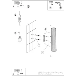 Sollux Up Down Wandlampe H: 30 cm Creme GU10 2-flammig länglich* Flurlampen|Wohnzimmerlampen