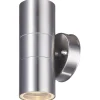Harms Import Up Down Wandlampe Outdoor IP44 GU10 H:16,5 cm Edelstahl* Metall Lampen|Feuchtraumleuchten