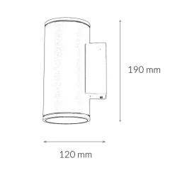 SU-MA Up Down Wandleuchte Außen Anthrazit Aluminium IP54* Metall Lampen|Feuchtraumleuchten