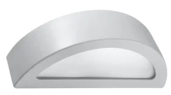 Sollux Up Down Wandleuchte Grau 40 cm halbrund E27 Keramik* Wohnzimmerlampen|Keramiklampen