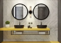 Searchlight Up Down Wandleuchte Schwarz Metall Glas G9 IP44 H:37 cm* Metall Lampen|Glaslampen