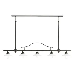 Clearance Giovanni Battista Verstellbare Deckenleuchte Messing Glas E27 B: 140 cm groß