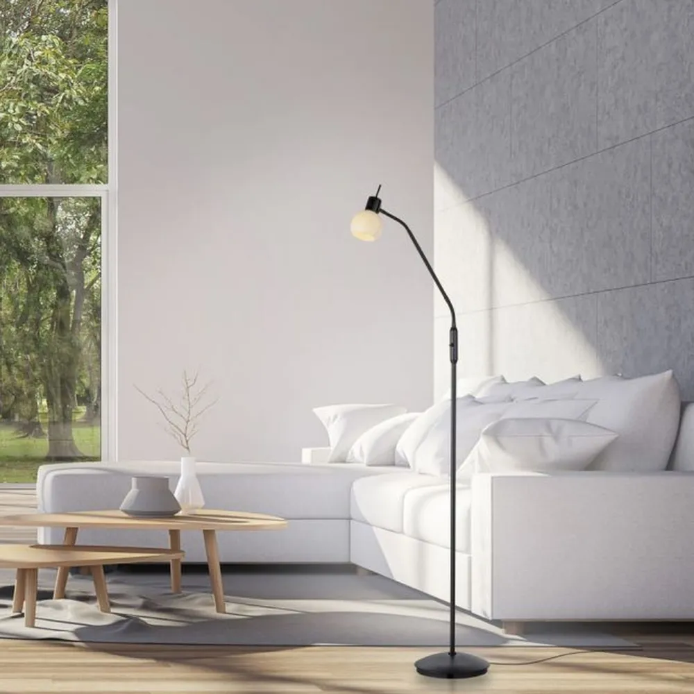 Just Light Verstellbare Stehleuchte Glasschirm blendarm inkl E14* Wohnzimmerlampen|Metall Lampen