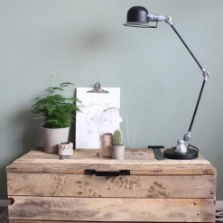 Steinhauer Verstellbare Tischlampe Metall in Schwarz Silber 68 cm* Bürolampen|Schlafzimmer Lampen