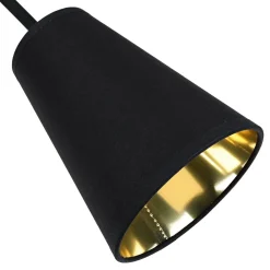 TK Lighting Verstellbare Wandlampe Schwarz Gold Metall E27* Metall Lampen|Stofflampen