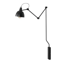 ALDEX Verstellbare Wandlampe Schwarz Metall E27 Lesen* Wandleuchten|Badezimmer Lampe