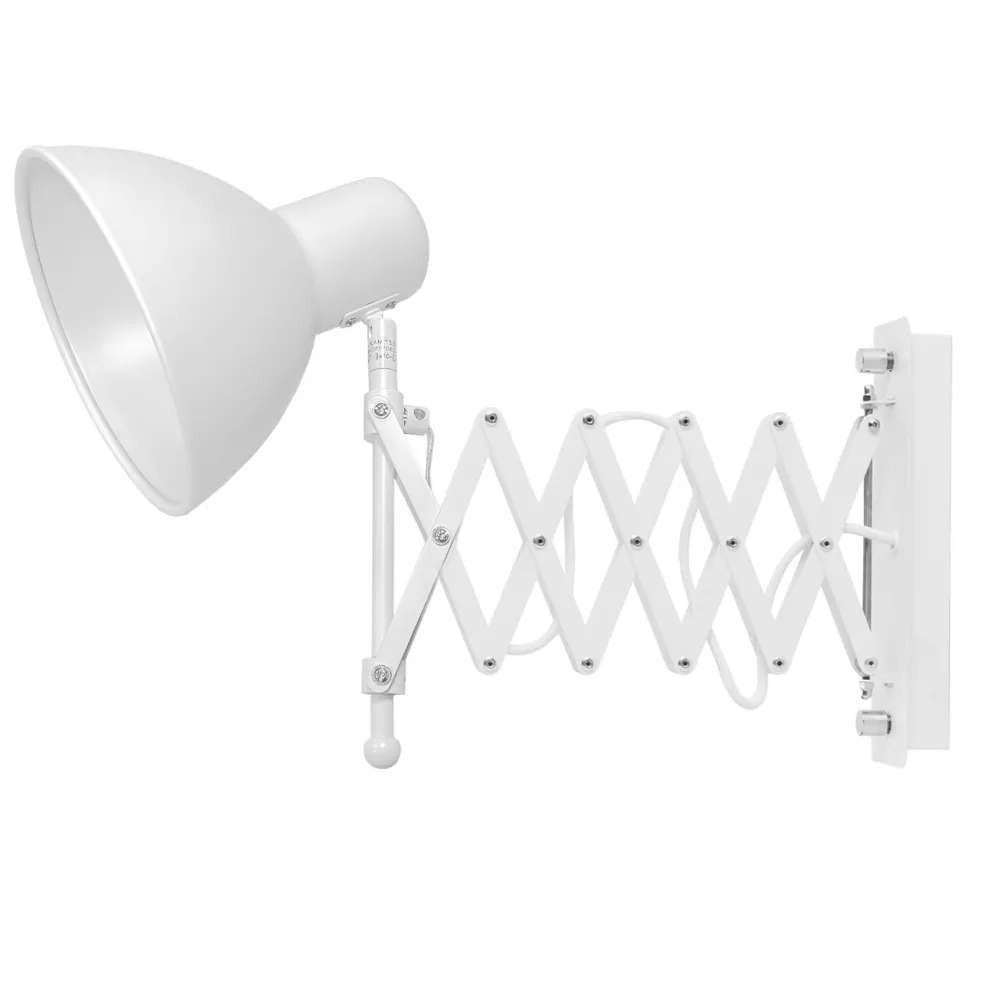 Easylight Verstellbare Wandlampe Weiß mit Auszug HARMONY* Retro Lampen|Vintage Lampen
