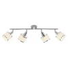 New Just Light Verstellbarer Deckenspot Chrom 4-flammig E14 78 cm