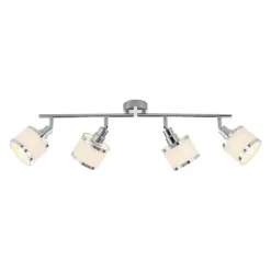 New Just Light Verstellbarer Deckenspot Chrom 4-flammig E14 78 cm