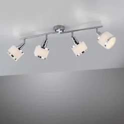 New Just Light Verstellbarer Deckenspot Chrom 4-flammig E14 78 cm