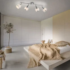 New Just Light Verstellbarer Deckenspot Chrom 4-flammig E14 78 cm