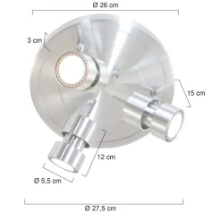 Steinhauer Verstellbarer Deckenstrahler Metall Ø27,5 cm inkl. GU10* Deckenleuchten|Spots