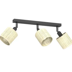 Clearance Luminex Verstellbarer Deckenstrahler Rattan Metall L:45 cm E14