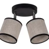 Belis Verstellbarer Deckenstrahler blendarm Stoff E14 2-flmg* Flurlampen|Bürolampen