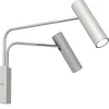 Luminex Verstellbarer Wandspot Grau Chrom GU10 B:60 cm stilvoll* Spots|Wandleuchten