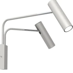 Luminex Verstellbarer Wandspot Grau Chrom GU10 B:60 cm stilvoll* Spots|Wandleuchten