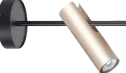 Hot Sigma Verstellbarer Wandstrahler Gold Schwarz Metall B:28 cm